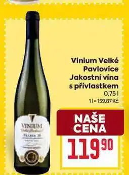 Billa Vinium Velké Pavlovice Jakostní vína s přívlastkem 0,75l nabídka