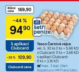 Tesco Tesco Čerstvá vejce vel. S, 30 ks nabídka