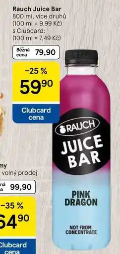 Tesco Rauch Juice Bar, 800 ml, více druhů nabídka