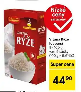 Tesco Vitana Rýže loupaná, 8× 100 g. varné sáčky nabídka