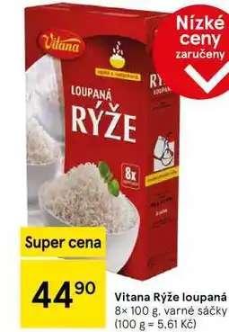 Tesco Vitana Rýže loupaná 8x 100 g, varné sáčky nabídka