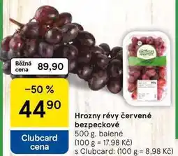 Tesco Hrozny révy červené bezpeckové, 500 g, balené nabídka