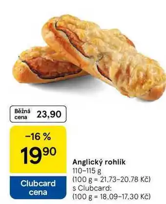 Tesco Anglický rohlík, 110-115 g nabídka