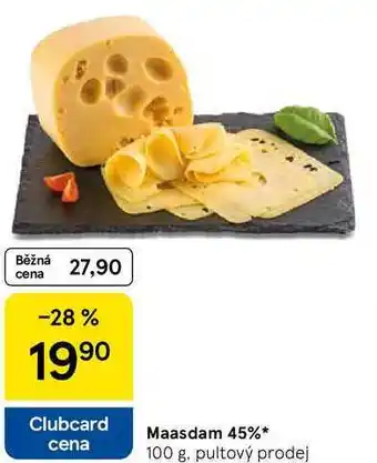 Tesco Maasdam 45%, 100 g nabídka