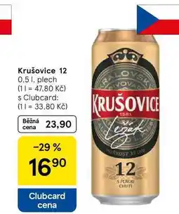 Tesco Krušovice 12, 0.5 l. plech nabídka