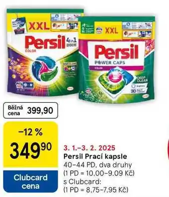 Tesco Persil Prací kapsle, 40-44 PD, dva druhy nabídka