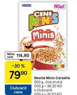 Tesco Nestlé Minis Cereálie 300 g, více druhů nabídka