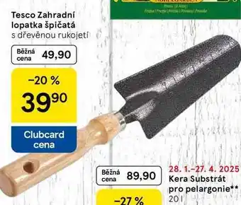 Tesco Tesco Zahradní lopatka špičatá s dřevěnou rukojetí nabídka