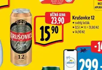 Albert Krušovice ležák 0,5 l nabídka