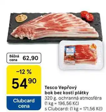 Tesco Tesco Vepřový bok bez kosti plátky, 320 g, ochranná atmosféra nabídka