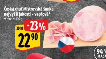 Albert Česká chuť Mistrovská šunka nejvyšší jakosti - vepřová 100 g nabídka