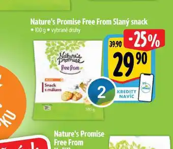 Albert Nature's Promise Free From Slaný snack 100 g nabídka