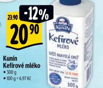 Albert Kunín Kefírové mléko nabídka