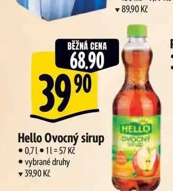 Albert Hello Ovocný sirup 0,7 l nabídka