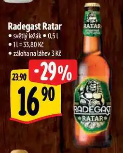 Albert Radegast Ratar 0,5 l nabídka