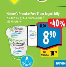 Albert Nature's Promise Free From Jogurt bílý 180 g nabídka