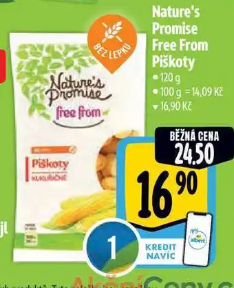 Albert Nature's Promise free from Piškoty 120 g nabídka