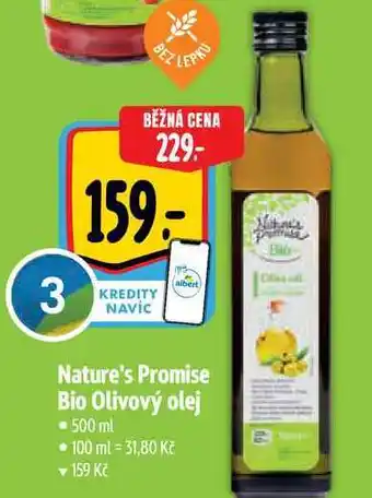 Albert Nature's Promise Bio Olivový olej 500 ml nabídka