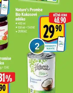 Albert Nature's Promise Bio Kokosové mléko 400 ml nabídka