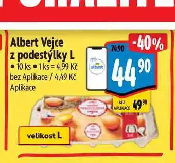 Albert Albert Vejce z podestýlky L 10 ks nabídka