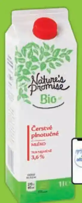 Albert Nature's Promise Bio Mléko čerstvé 3,6% nabídka