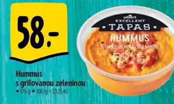 Albert Hummus s grilovanou zeleninou nabídka