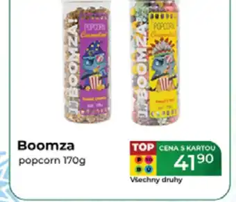 Tamda Foods Boomza popcorn nabídka