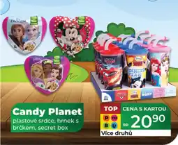 Tamda Foods Candy Planet plastové srdce, hrnek s brčkem, secret box nabídka