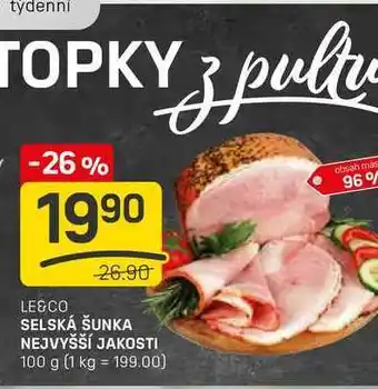 Flop SELSKÁ ŠUNKA NEJVYŠŠÍ JAKOSTI 100g nabídka