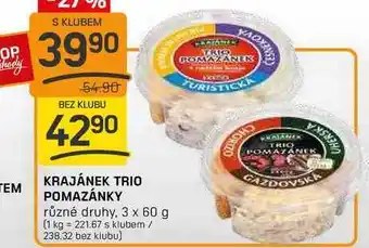 Flop KRAJÁNEK TRIO POMAZÁNKY různé druhy, 3 x 60 g nabídka