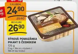 Flop SÝROVÁ POMAZÁNKA PIKANT S ČESNEKEM 135 g nabídka