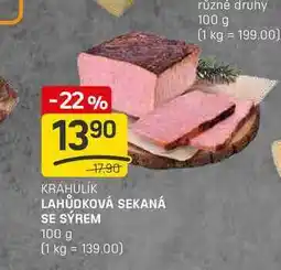 Flop LAHŮDKOVÁ SEKANÁ SE SÝREM 100g nabídka