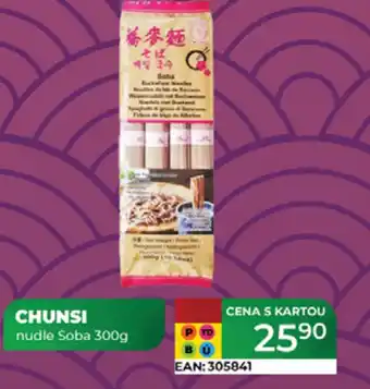 Tamda Foods CHUNSI nudle Soba nabídka