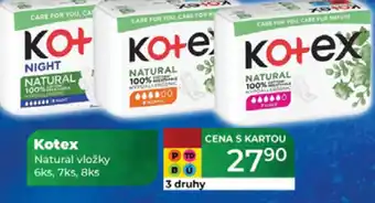 Tamda Foods Kotex Natural vložky nabídka