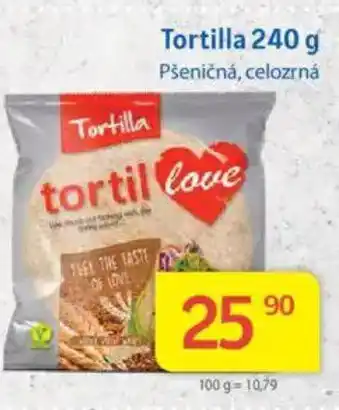 Kubík potraviny Tortilla Pšeničná, celozrná nabídka