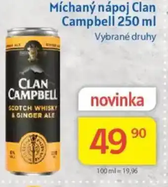 Kubík potraviny Míchaný nápoj Clan Campbell nabídka