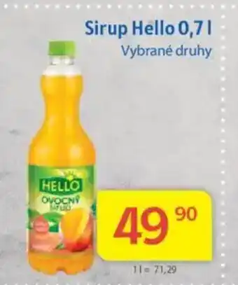 Kubík potraviny Sirup Hello nabídka