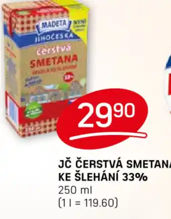 Flop MADETA Jč čerstvá smetana ke šlehání 33% nabídka