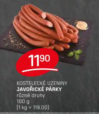 Flop Kostelecké uzeniny Javořické párky nabídka