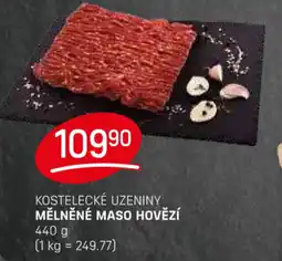 Flop Kostelecké uzeniny Mělněné maso hovězí nabídka