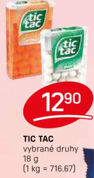 Flop TIC TAC nabídka