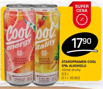 Flop Staropramen Cool 0% alkoholu nabídka