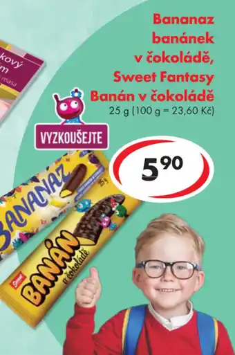 CBA Bananaz banánek v čokoládě, Sweet Fantasy Banán v čokoládě nabídka