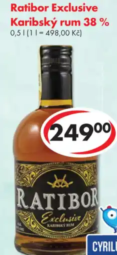 CBA RATIBOR Exclusive Karibský rum 38% nabídka