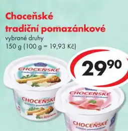 CBA Choceňské tradiční pomazánkové nabídka