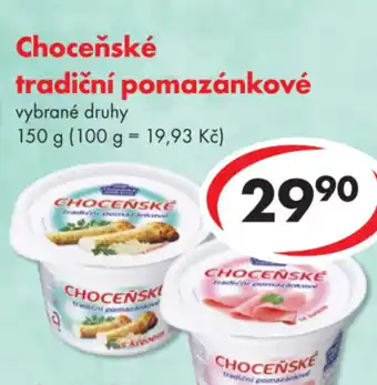 CBA Choceňské tradiční pomazánkové nabídka