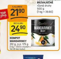 Flop KOMPOT MANDARINKY 312 g. p.p. 175 g nabídka