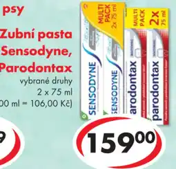 CBA Zubní pasta SENSODYNE , PARODONTAX nabídka