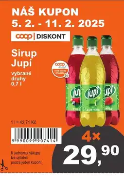 COOP DISKONT Sirup Jupí nabídka