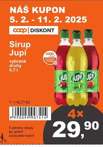 COOP DISKONT Sirup Jupí nabídka